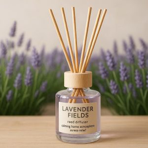 21 Lavender Fields Reed Diffuser for Calming Home Atmosphere and Stress Relief