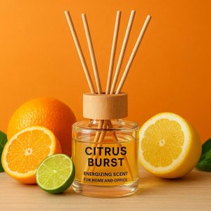 25 Citrus Burst Reed Diffuser Energizing Scent for Home and Office