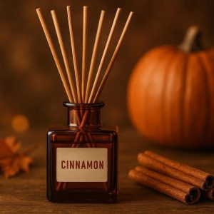 28 Warm Cinnamon Spice Reed Diffuser for Cozy Autumn Home Fragrance