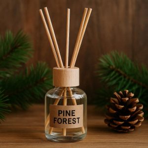 30 Pine Forest Reed Diffuser Holiday Scent with Natural Wood Sticks